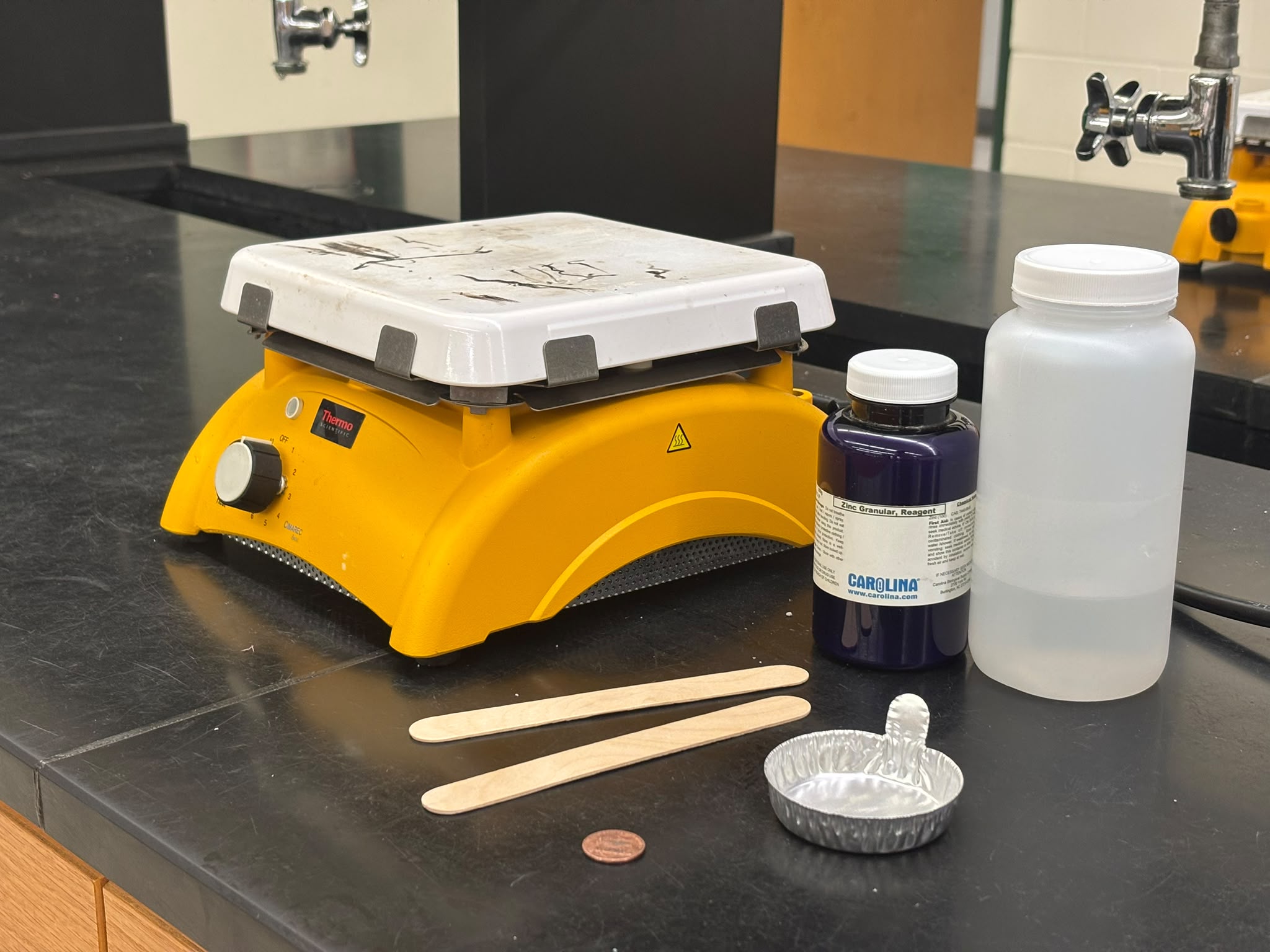 Hot Plate, Zinc granules, Zinc Chloride